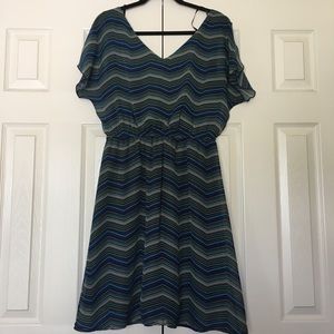 Blue striped dress